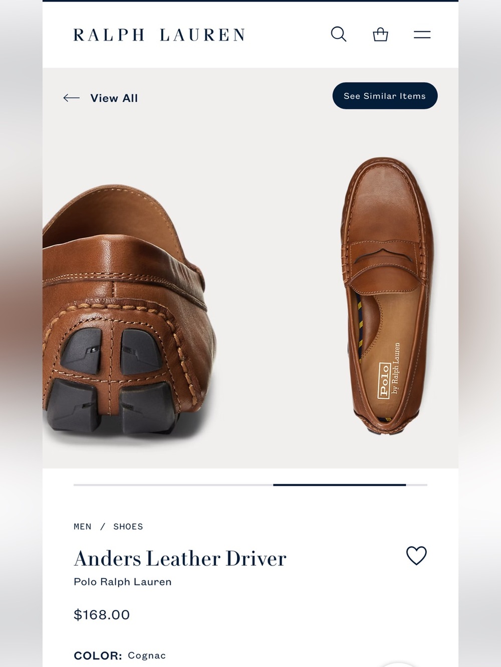 Men’s Polo Ralph Lauren Anders 100% Leather Driver Shoes in Size 11